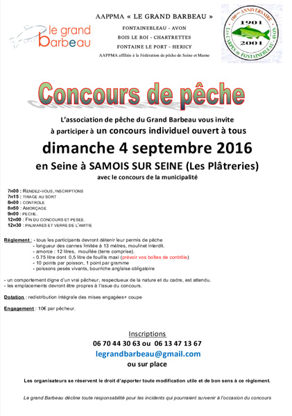 concours de peche a samois sur seine