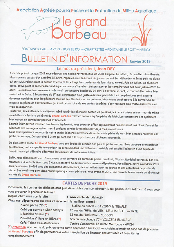 bulletin du Grand barbeau