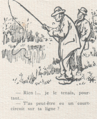 carricature de pêcheurs par Henriot