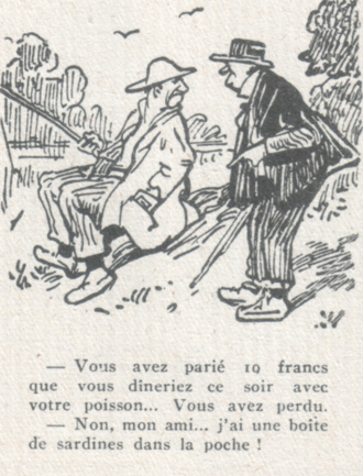 caricature de pêcheurs par Henriot