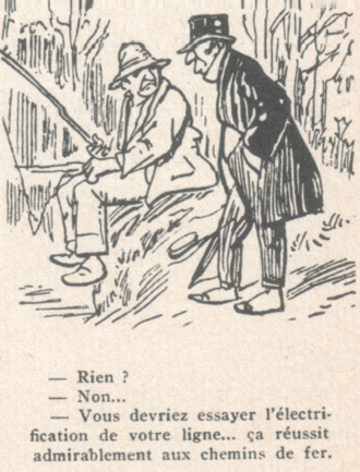 caricature de pêcheurs par Henriot