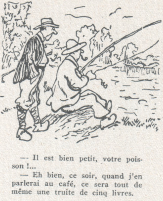 caricature de pêcheurs par Henriot