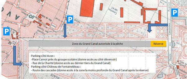 plan d'accés au grand canal