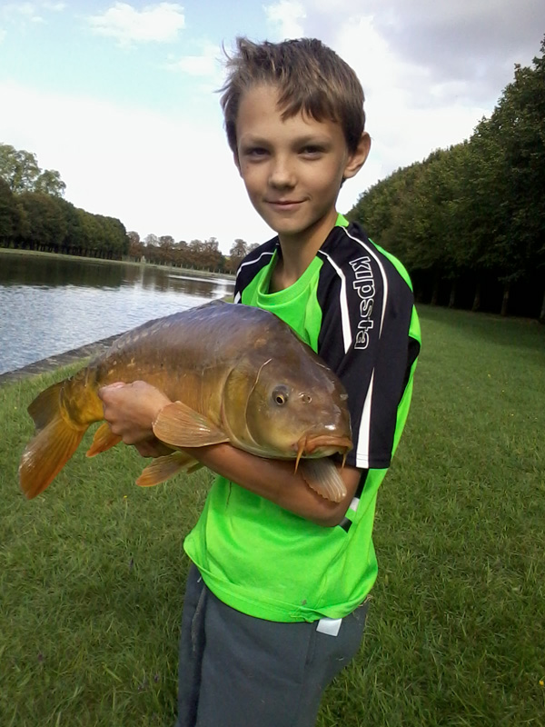 Prise de carpe au canal